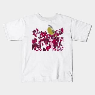 Yellow Wagtail Singing on the Euonymus Kids T-Shirt